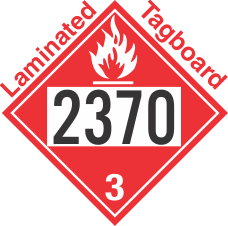 Flammable Class 3 UN2370 Tagboard DOT Placard