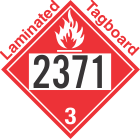 Flammable Class 3 UN2371 Tagboard DOT Placard