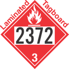 Flammable Class 3 UN2372 Tagboard DOT Placard