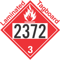 Flammable Class 3 UN2372 Tagboard DOT Placard