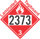 Flammable Class 3 UN2373 Tagboard DOT Placard