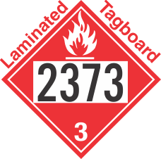 Flammable Class 3 UN2373 Tagboard DOT Placard