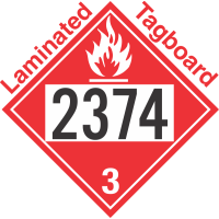 Flammable Class 3 UN2374 Tagboard DOT Placard