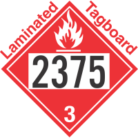 Flammable Class 3 UN2375 Tagboard DOT Placard