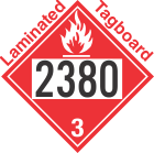Flammable Class 3 UN2380 Tagboard DOT Placard
