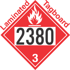 Flammable Class 3 UN2380 Tagboard DOT Placard