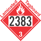 Flammable Class 3 UN2383 Tagboard DOT Placard