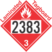 Flammable Class 3 UN2383 Tagboard DOT Placard