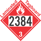 Flammable Class 3 UN2384 Tagboard DOT Placard