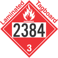 Flammable Class 3 UN2384 Tagboard DOT Placard