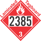 Flammable Class 3 UN2385 Tagboard DOT Placard