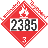 Flammable Class 3 UN2385 Tagboard DOT Placard