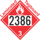 Flammable Class 3 UN2386 Tagboard DOT Placard