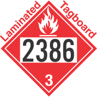 Flammable Class 3 UN2386 Tagboard DOT Placard