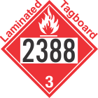Flammable Class 3 UN2388 Tagboard DOT Placard