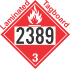 Flammable Class 3 UN2389 Tagboard DOT Placard