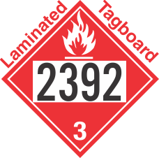 Flammable Class 3 UN2392 Tagboard DOT Placard