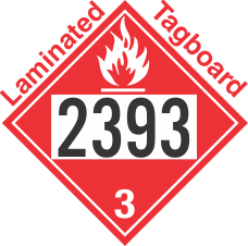 Flammable Class 3 UN2393 Tagboard DOT Placard