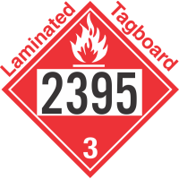 Flammable Class 3 UN2395 Tagboard DOT Placard