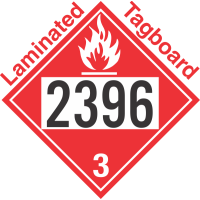 Flammable Class 3 UN2396 Tagboard DOT Placard