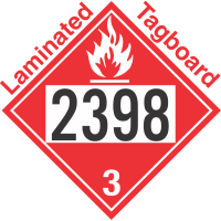 Flammable Class 3 UN2398 Tagboard DOT Placard