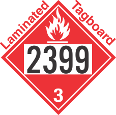 Flammable Class 3 UN2399 Tagboard DOT Placard