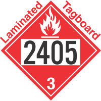 Flammable Class 3 UN2405 Tagboard DOT Placard