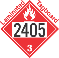 Flammable Class 3 UN2405 Tagboard DOT Placard