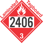 Flammable Class 3 UN2406 Tagboard DOT Placard
