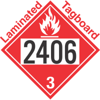 Flammable Class 3 UN2406 Tagboard DOT Placard