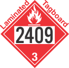 Flammable Class 3 UN2409 Tagboard DOT Placard
