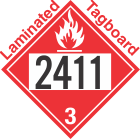 Flammable Class 3 UN2411 Tagboard DOT Placard