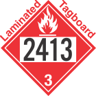 Flammable Class 3 UN2413 Tagboard DOT Placard