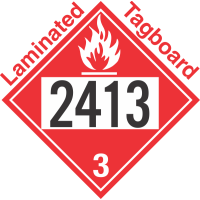 Flammable Class 3 UN2413 Tagboard DOT Placard