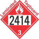 Flammable Class 3 UN2414 Tagboard DOT Placard