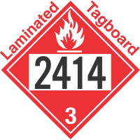 Flammable Class 3 UN2414 Tagboard DOT Placard