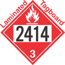 Flammable Class 3 UN2414 Tagboard DOT Placard