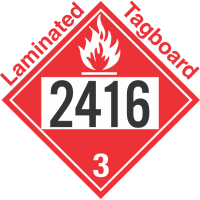 Flammable Class 3 UN2416 Tagboard DOT Placard