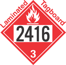 Flammable Class 3 UN2416 Tagboard DOT Placard