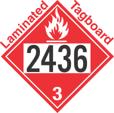 Flammable Class 3 UN2436 Tagboard DOT Placard
