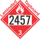 Flammable Class 3 UN2457 Tagboard DOT Placard