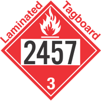 Flammable Class 3 UN2457 Tagboard DOT Placard