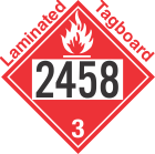 Flammable Class 3 UN2458 Tagboard DOT Placard