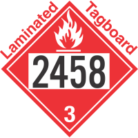 Flammable Class 3 UN2458 Tagboard DOT Placard