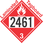 Flammable Class 3 UN2461 Tagboard DOT Placard