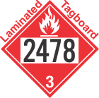 Flammable Class 3 UN2478 Tagboard DOT Placard
