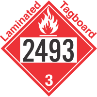 Flammable Class 3 UN2493 Tagboard DOT Placard