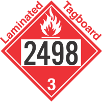 Flammable Class 3 UN2498 Tagboard DOT Placard