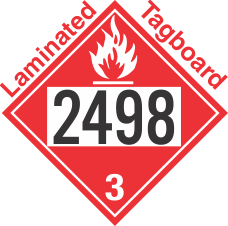 Flammable Class 3 UN2498 Tagboard DOT Placard