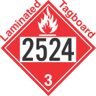 Flammable Class 3 UN2524 Tagboard DOT Placard